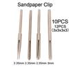 10Pcs/12Pcs Shank Sandpaper Clamp Split Mandrels Long Abrasive Holder Clip