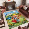 Personalized Crystal Velvet Carpet Custom Name Text,Bob the Builder Anti Slip Area Rug For Home Decoration