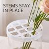 2pcs Reusable Silicone Flower Arranging Grid - Stretchable Vase Holder for Floral Arrangement DIY Wedding Bouquet Decoration Tool Fits Most Vases