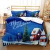 Happy Christmas Bedding Set Cartoon Santa Claus Duvet Cover Set 3D Printed Duvet Cover Set 2/3Pcs for Christmas Gifts Home Decor