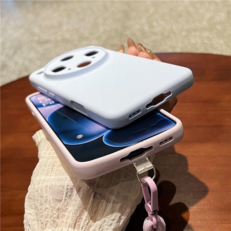 Liquid Silicone Phone Case With Lanyard OPPO Find X8 Pro Ultra X8S Shockproof Anti-Fingerprint Soft Grip Cover