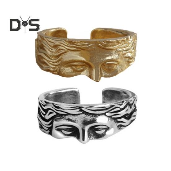 Кольцо унисекс из полированного сплава с изображением богини Венеры, регулируемое кольцо для вечеринки, свидания, повседневной жизни, ювелирные изделия на палец