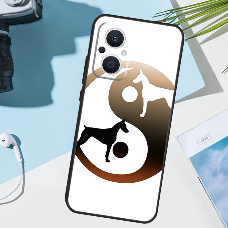 Cartoon Doberman Dog Cover For OPPO Reno 13 F 14 10 11 12 Pro 12F 11F 14F 7 8 Lite OPPO Find X8 X6 X5 X9 Pro Case