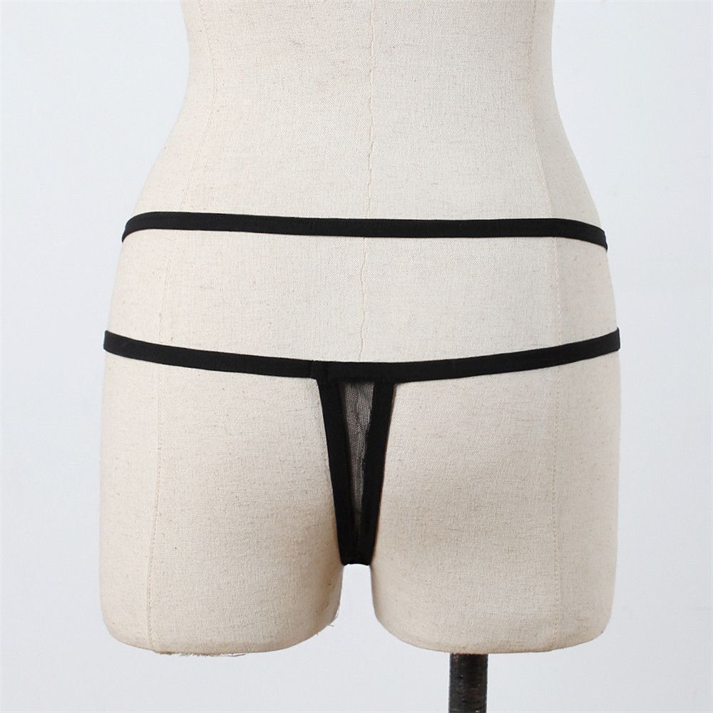 Summer Sheer Bandage Transparent G-string Thongs Underwear Sexy Lace Panties Elastic Straps