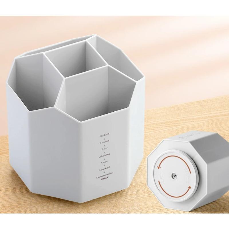 Вращающийся на 360° креативный многоугольный держатель для ручек, школьные канцелярские принадлежности, органайзер для канцелярских принадлежностей для студентов, многофункциональный держатель для ручек