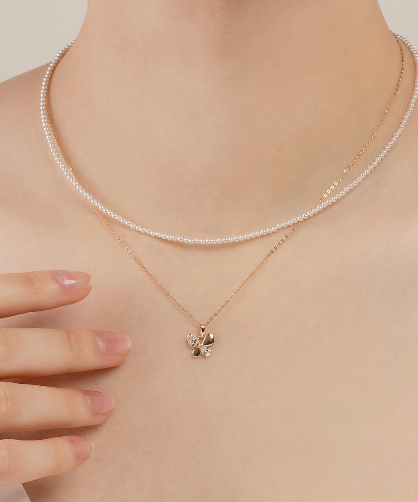 Mcel 14K Vivienne Butterple Butterfly Necklace