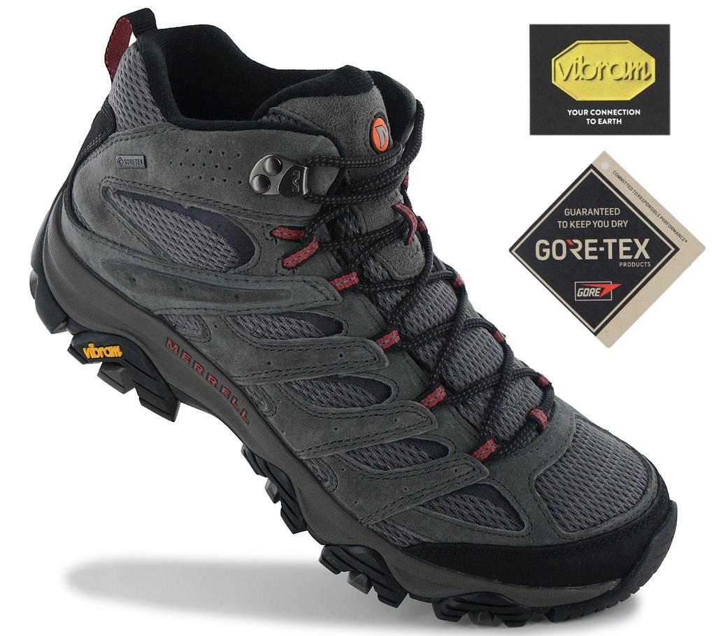 Merrell Moab 3 Mid GTX GORE-TEX - Мужские походные ботинки Треккинговые ботинки Серые J035785 ОРИГИНАЛ