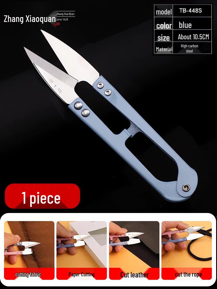 Zhang Xiaoquan U-Shaped Yarn Scissors: Small, Spring-Loaded Thread Cutter for Trimming, Sewing, and Cross Stitch Projects