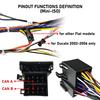 CAN Bus Decoder ISO Wiring Harness, SWC Retention RCA P&P 16Pin Car Android, for Fiat 500 2007-2015 Panda 169 Uno Palio Ypsilon