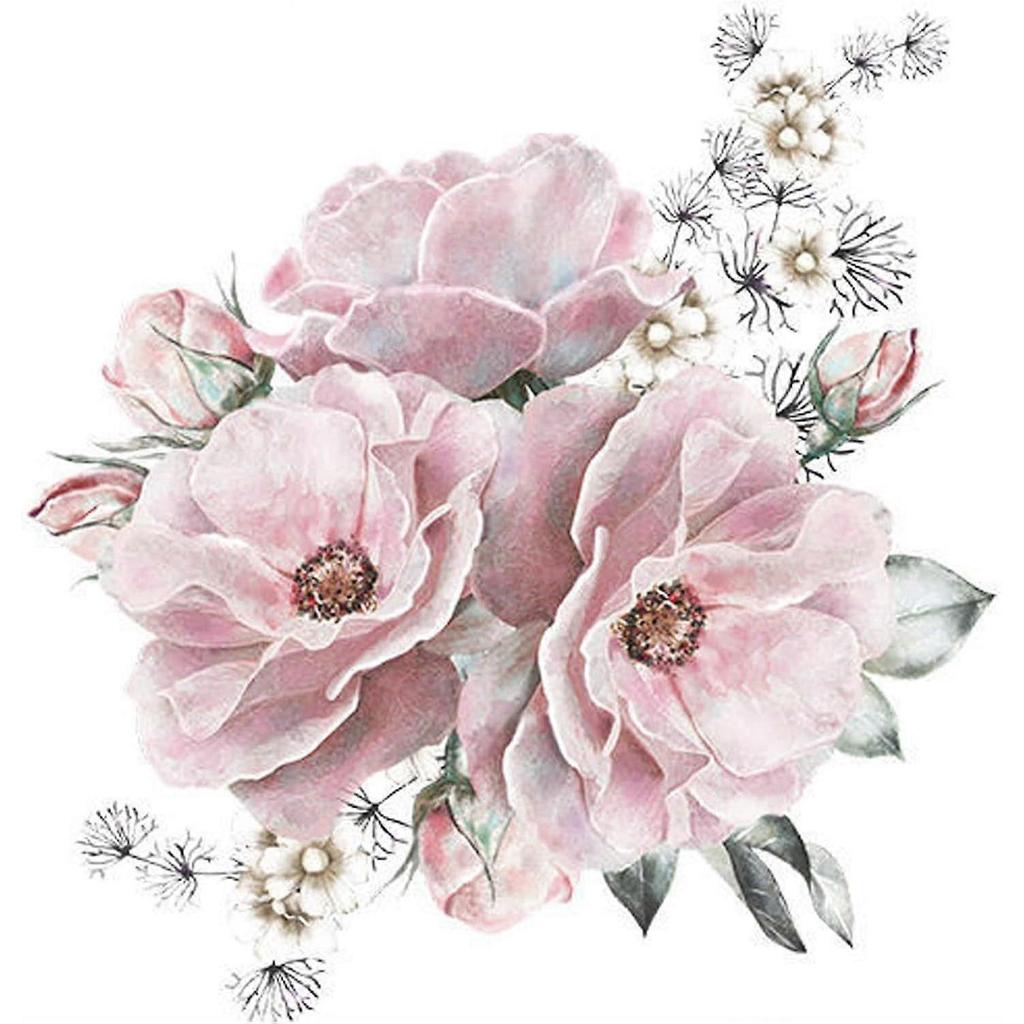 Peony Flower Wall Stickers, Vintage Flower Wall Stickers, Flower Wall Sticker, Decorative Peony Wall Stickers, Peony Wall Sticker, Mural Bedroom Backg