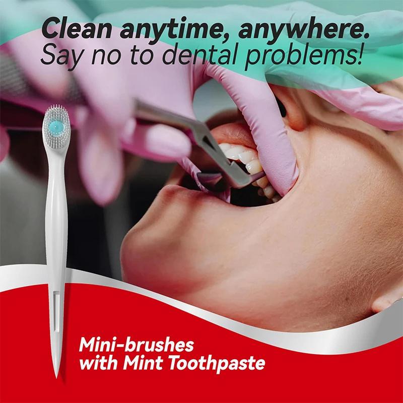 20 шт. портативные дорожные зубные щетки мини-разрывающиеся шариковые зубные щетки одноразовые взрослые чистящие зубные щетки уход за полостью рта