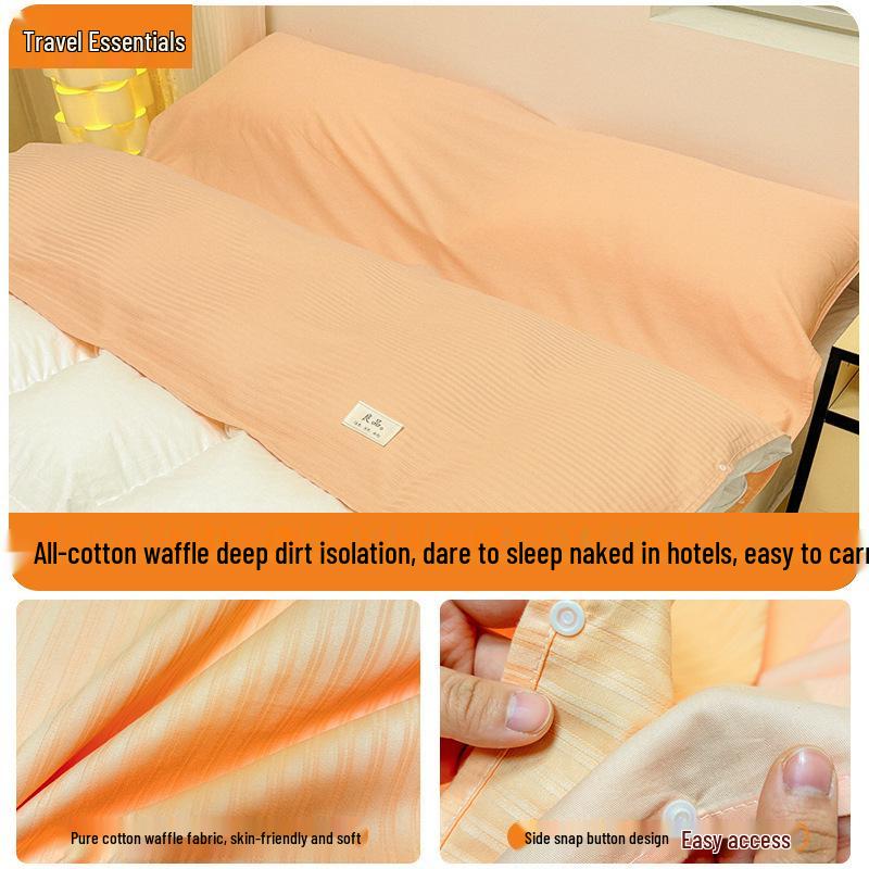 Набор из 3 предметов: Хлопковый дорожный спальный мешок и пододеяльник - Портативный, Защищающий от грязи, для деловых поездок