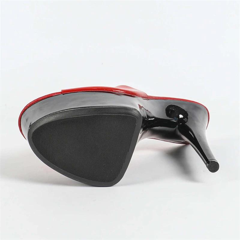 Fashion Eilyken Summer Platform Slippers Women PVC Transparent Super Thin Heels Sexy Wedding Banquet Party Shoes Zapatos De Mujer