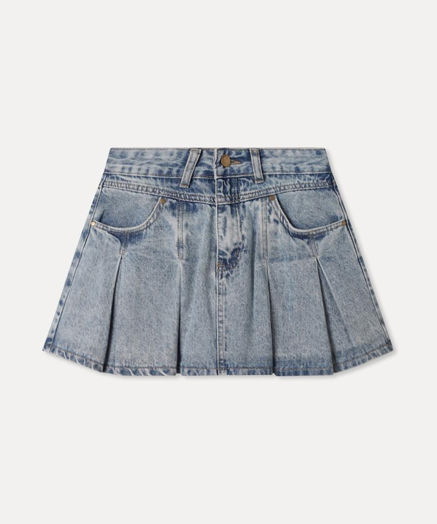 Джинсовая плиссированная юбка MIXXO_Miwwjg54Ss