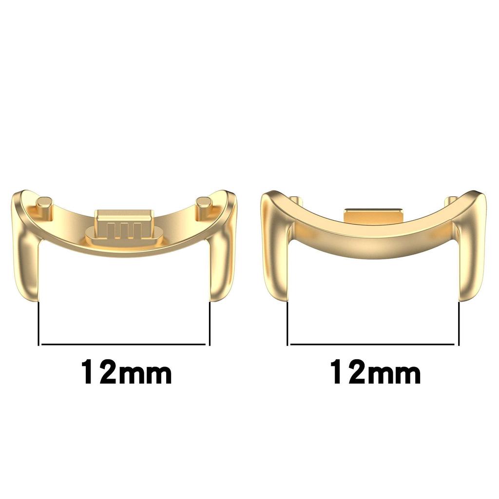 Brand New 1 Double 12mm Zinc Alloy Arc Connector For Xiaomi Mi Band 8 Metal Connector Head Grain Stainless Steel Plug Adapter