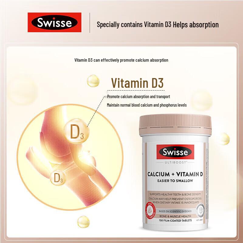 Swisse Кальций + Витамин D Мини-таблетки