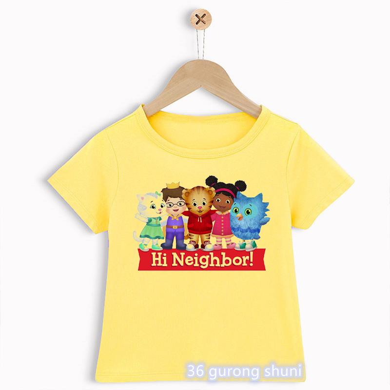 Novelty Design Boys TShirts Funny Daniel TigerS Neighborhood Cartoon Print Toddler Tshirts Summer Fashion ChildrenS T Shirts
