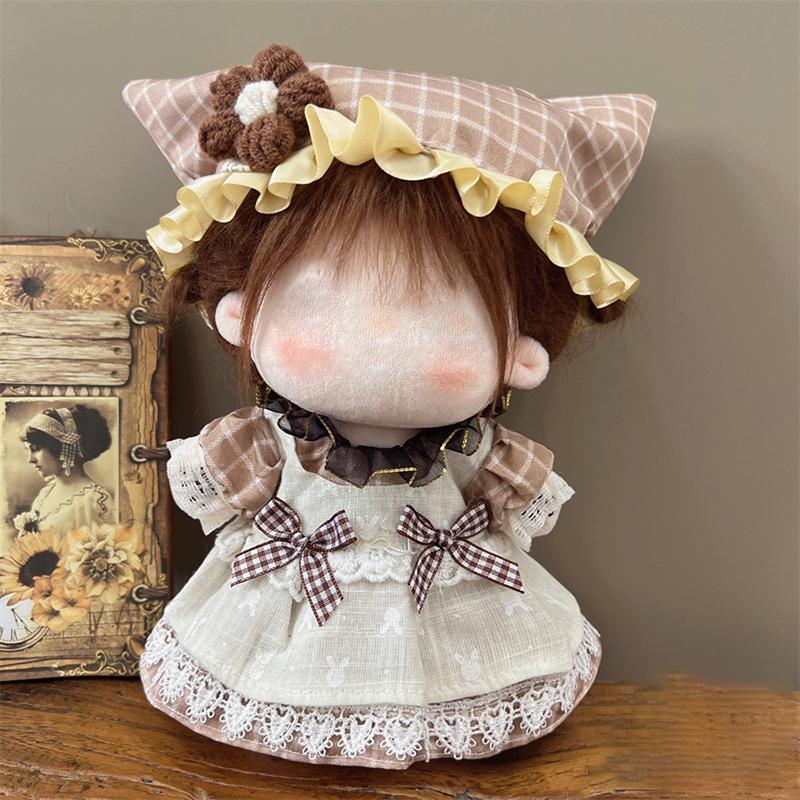 Милый комплект одежды для 20 см хлопковой куклы, плюшевые игрушки, одежда для принцессы, юбка, милый свежий комплект одежды принцессы