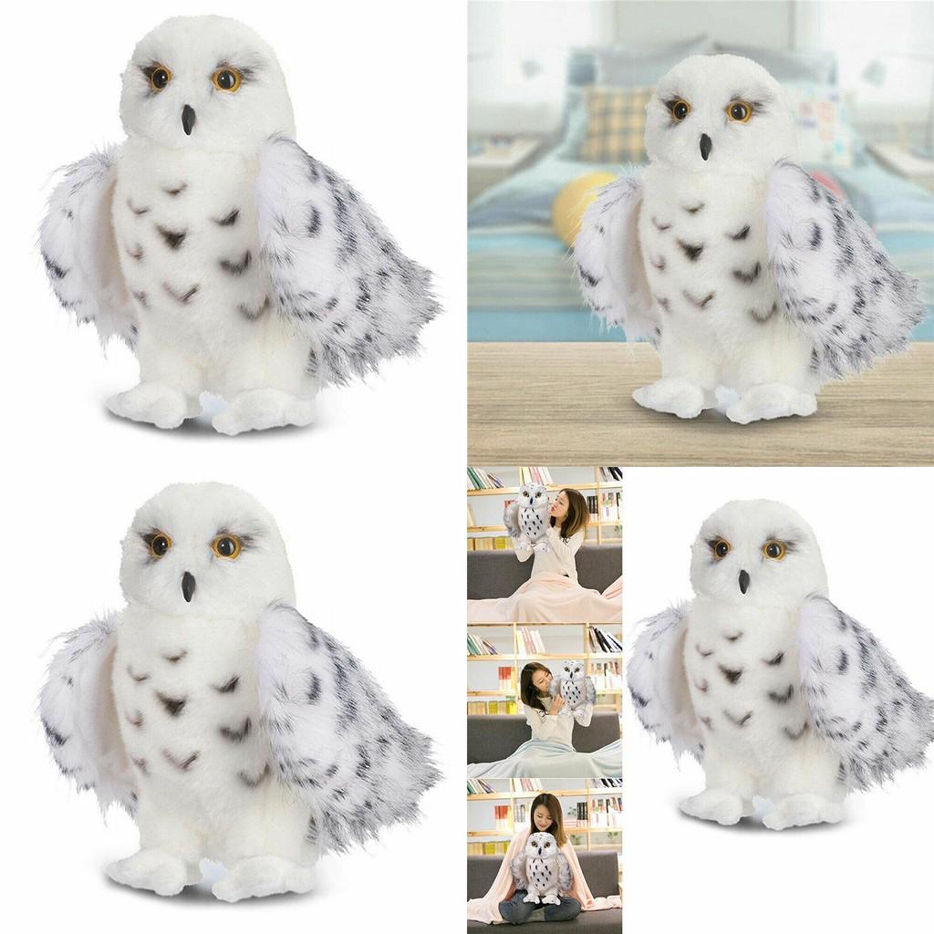 Adorable Wizard Snowy Owl Plush Toy Soft Stuffed Doll For Kids Christmas Gift