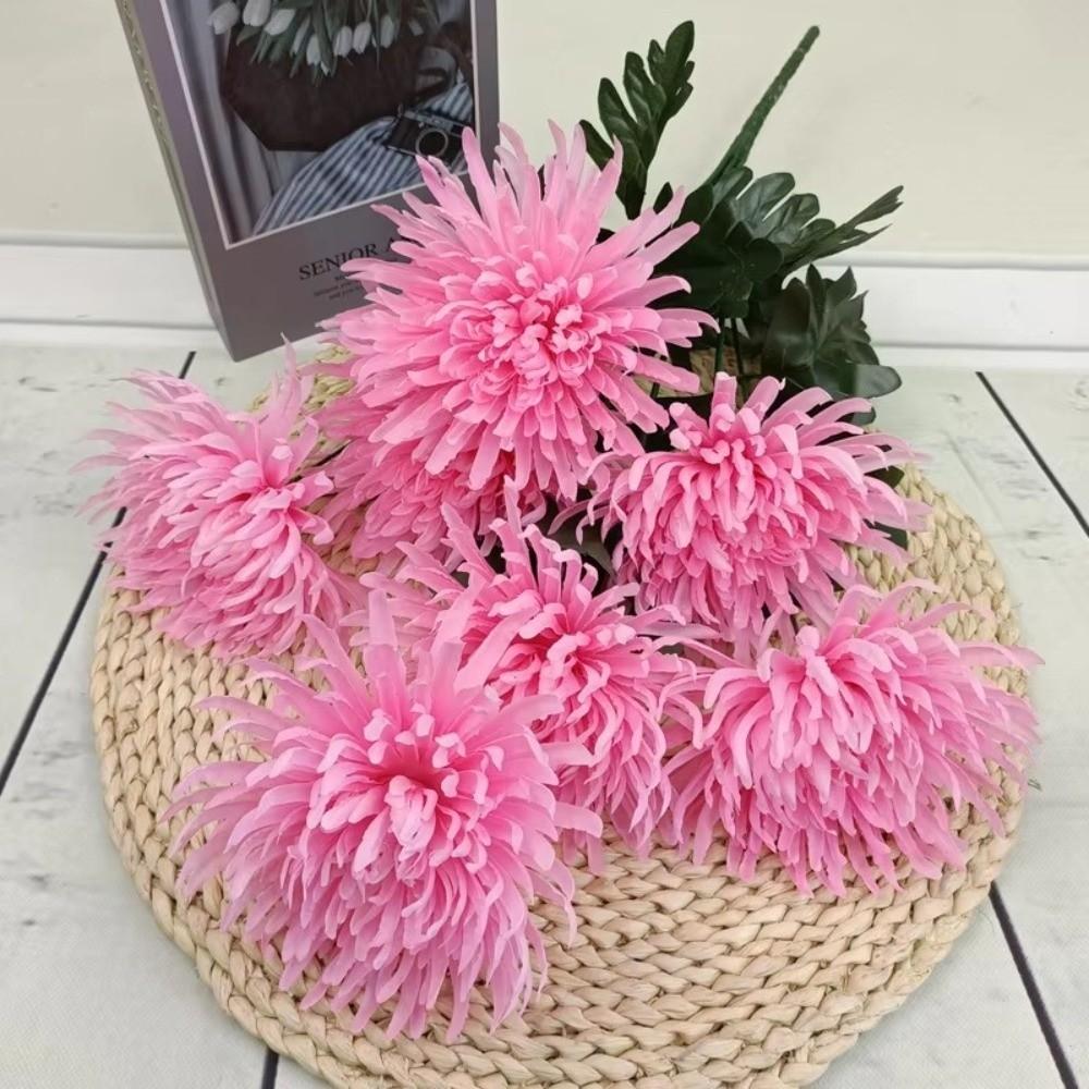 7Head Artificial Flower DIY Flower Silk Chrysanthemum Bouquet Worship Supplies Floral Arrangement Flowers Bouquet