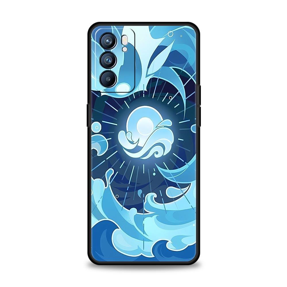 Чехол для телефона Genshin Impact для Oppo Reno13 Reno12 Reno11 F Reno10 Pro A54 5G Find X5 A53 A52 A9 A17 A57 A78 4G A79 A80 A98
