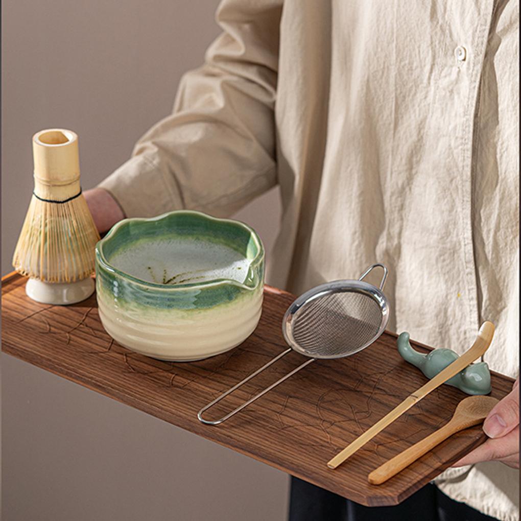 2025 Новый набор Petal Matcha 8 предметов Глазурованный набор для матча с чашей для матча, венчиком, инструментами с носиком, ручной работы, для церемонии, роскошная подарочная коробка
