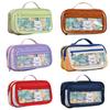 Bear 9 Layers Pencil Case Large Capacity Pen Organizer Pouch Trendy Pencil Storage Bag  Kids Gift