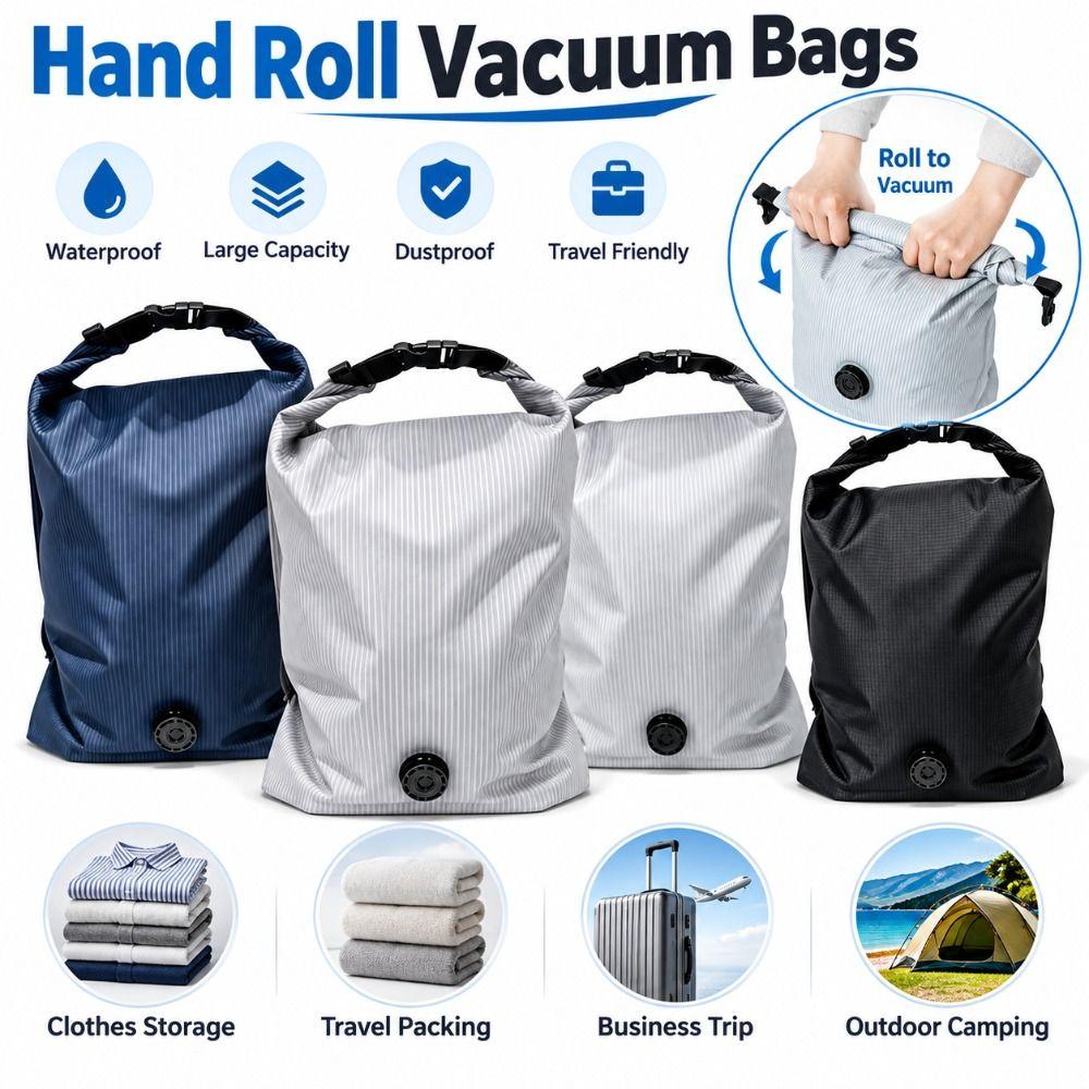 Dustproof Vacuum Compression Bag No Pump Luggage Vacuum Storage Bag for Travel