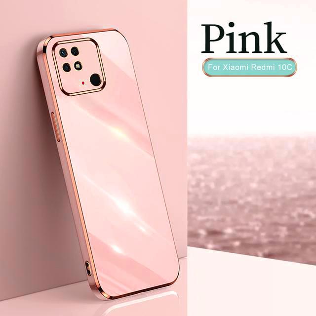 Новый гальванический чехол с прямыми краями для Xiaomi Redmi 10C 6,71 "Xiamoi Redmi10C 4G 10 C, гладкий мягкий противоударный чехол, чехол
