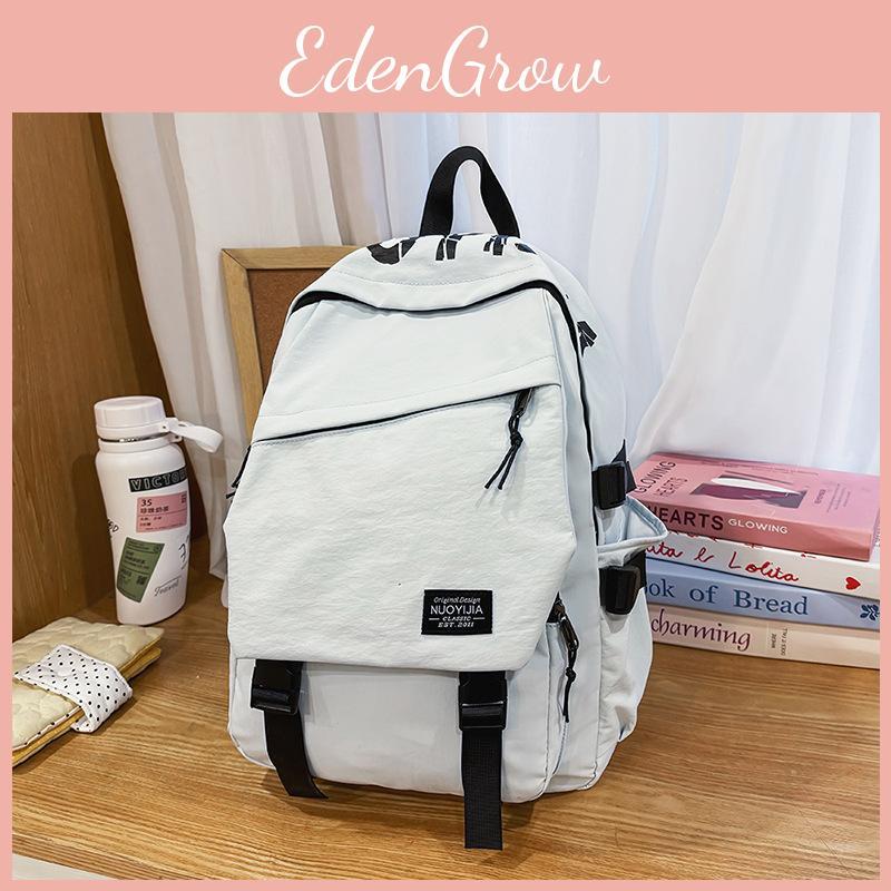 Capacity Simple Big Backpack With Letter Print Design And Waterresistant Fabric