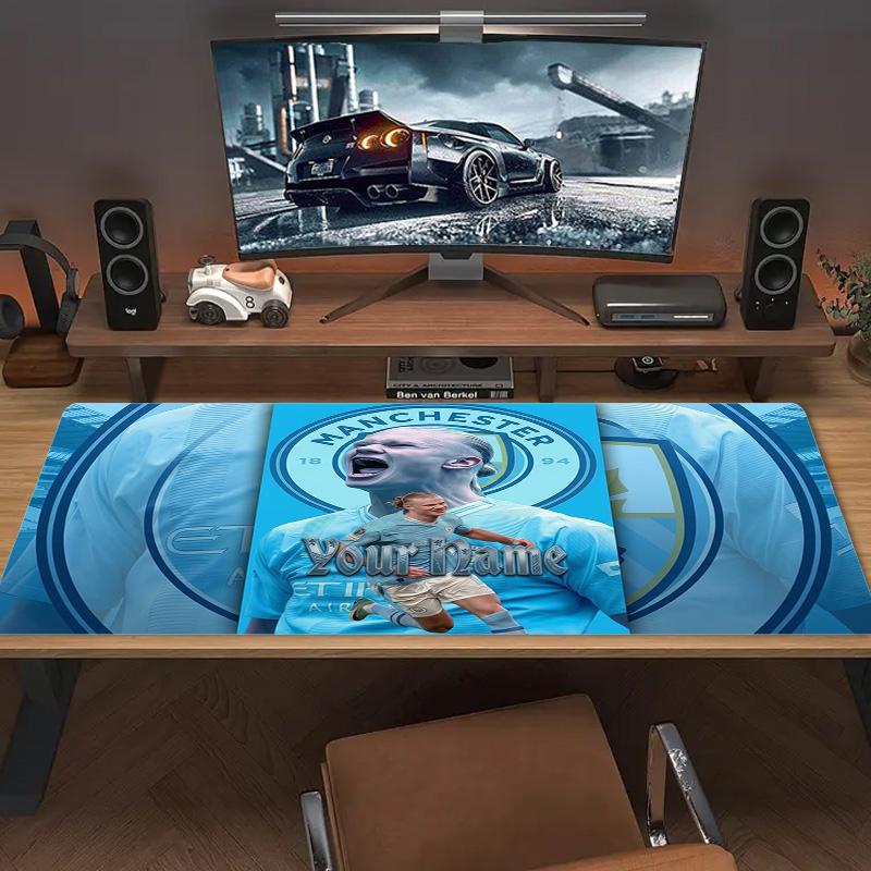 Haaland Custom Name Large Size Mouse Pad Large Gaming Table Cushion Nonslip Laptop Tablet Big Mousepad Xxl Mat Mini Pc Playmat With Lock Edge Custom N