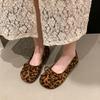 Fashion Suede Leopard Women Flats Shoes Fashion Shallow Bow Woman Shoes 2025 New Trend Spring Designer Brand Walking Cozy Female Zapatos