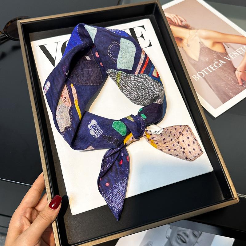 30% Silk 70% Cotton Scarf Women Square Neck Shawls Wraps for Ladies Foulard Scarves Pashmina Female Hijab Bandana Bufanda 70cm