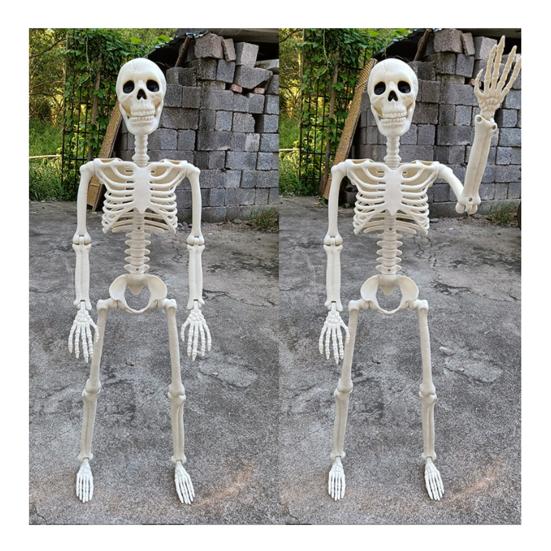 Хэллоуин Скелет всего тела Posable Суставы Реалистичные украшения человеческого скелета для вечеринки Дом с привидениями