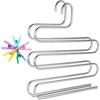 AIDBUCKS DRESSING ROOM HANGER Trouser Hanger 6 Clips Are Supplied SType Non-Slip Multi-Purpose Trouser Hangers Coat Rack 248