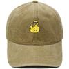 Cute sunglasses little yellow duck embroidered baseball cap washed retro dad hat hip hop men's and women's casual hat trend