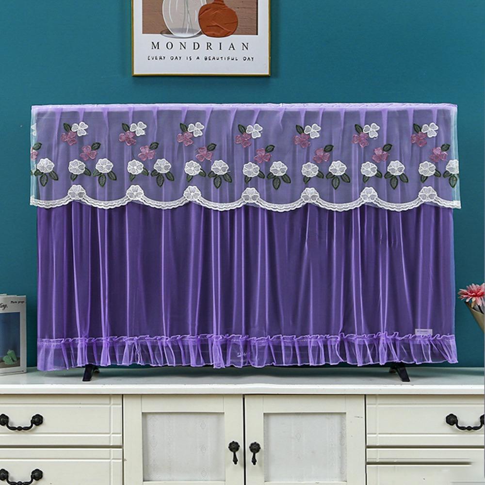 Мода 32-дюймовый ТВ Пылезащитный чехол Вышитое кружево Настенный ЖК-телевизор Защитный чехол Ультратонкая ткань для экрана телевизора