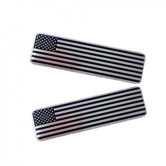 2x Car Stickers 3D Metal USA Flag Decal Body American Emblem Styling Accessories