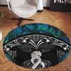 New Zealand Pāua (1) Round Office Rug Decorative Floor Rug for Office Bedroom Living Room and Home Space
