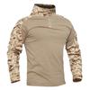 Men's Outdoor Tactical Hiking T-Shirts,Military Army Camouflage Long Sleeve Hunting Climbing Shirt,Male Breathable Sport Clothes