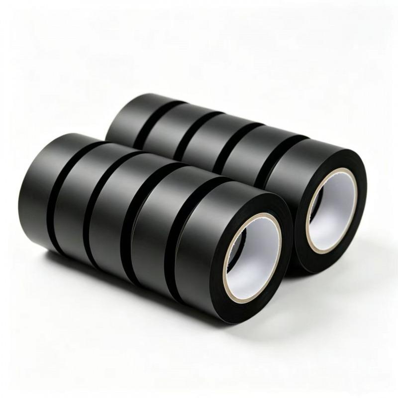 10 Rolls Black PVC Insulating Electrical Tape Strong Adhesive Heat Resistant for Wire Racket Grip HouseholdPinstriping Tape 3
