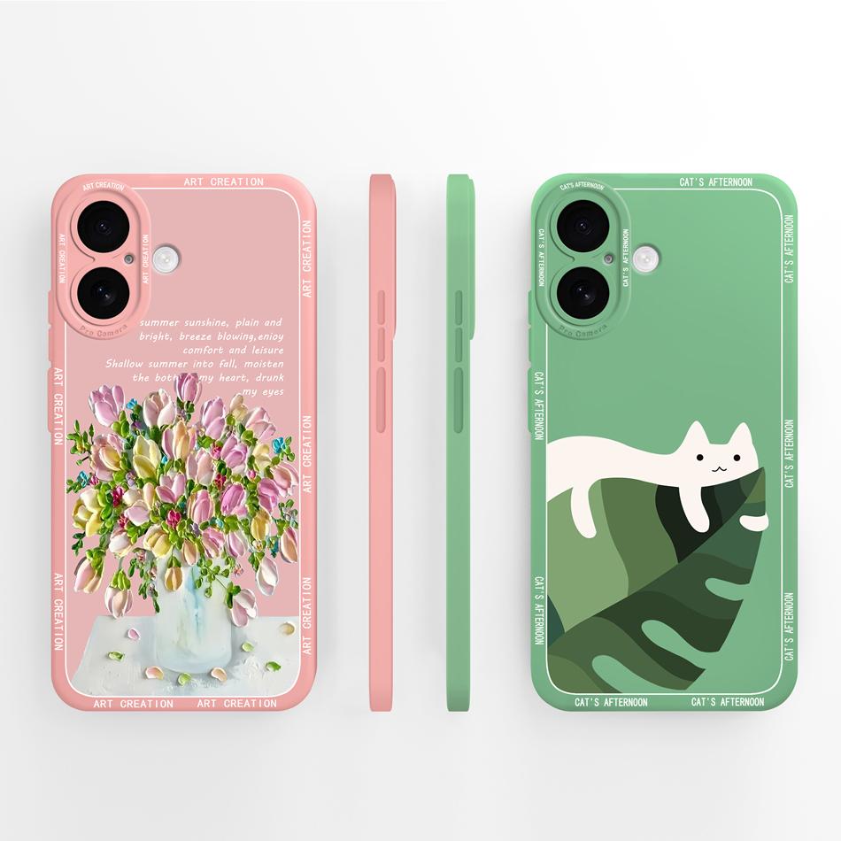 Cute Panda Case For iPhone 17 Pro Max / iPhone Air High Quality Back Cover Liquid Silicone Anti Drop Soft Bumper For iPhone17