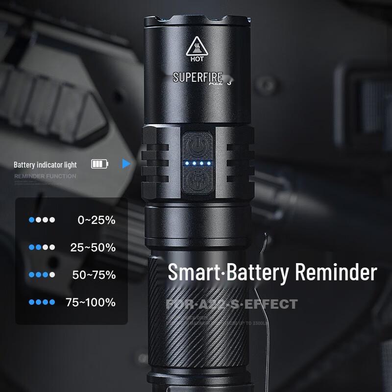 SupFire A22-S Rechargeable Zoom LED Flashlight