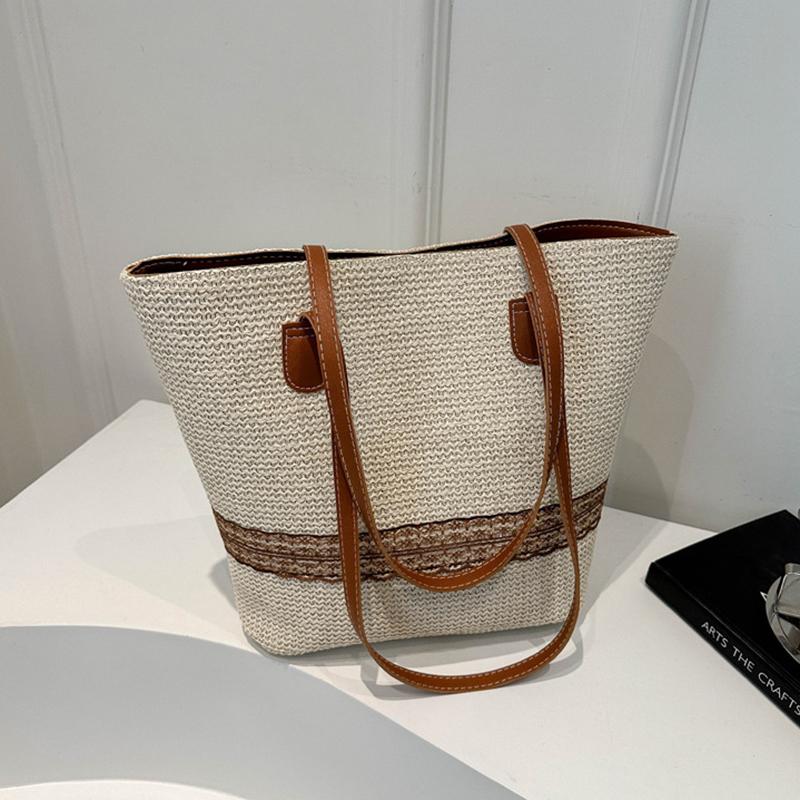 Женская плечевая сумка большой вместимости, летняя плетеная соломенная сумка-корзина, модная женская роскошная дизайнерская пляжная сумка, сумка-шоппер, тоут CLE