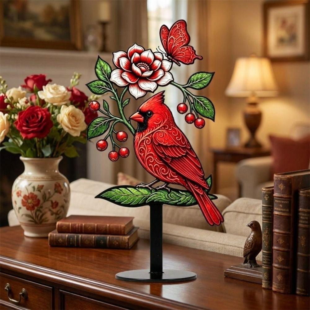 Decorative Floral Bird Garden Stake Acrylic Yard Lawn Ornament Outdoor Lawn Use