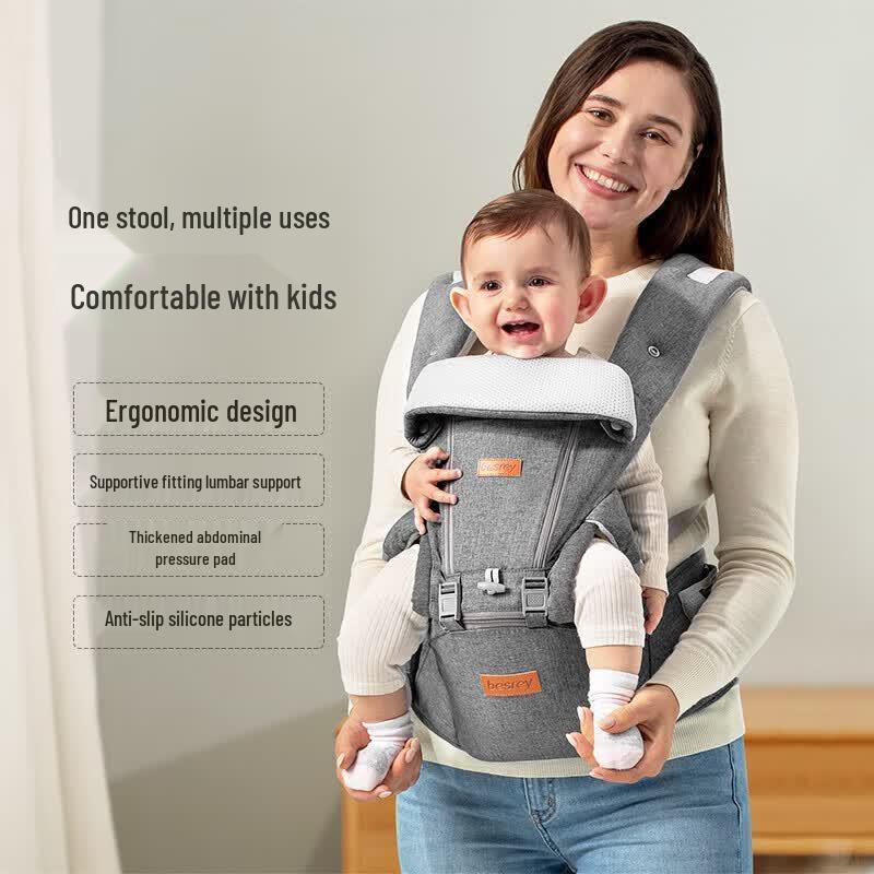 Эргономичный рюкзак-переноска для младенцев besrey со съемным поясным стульчиком
