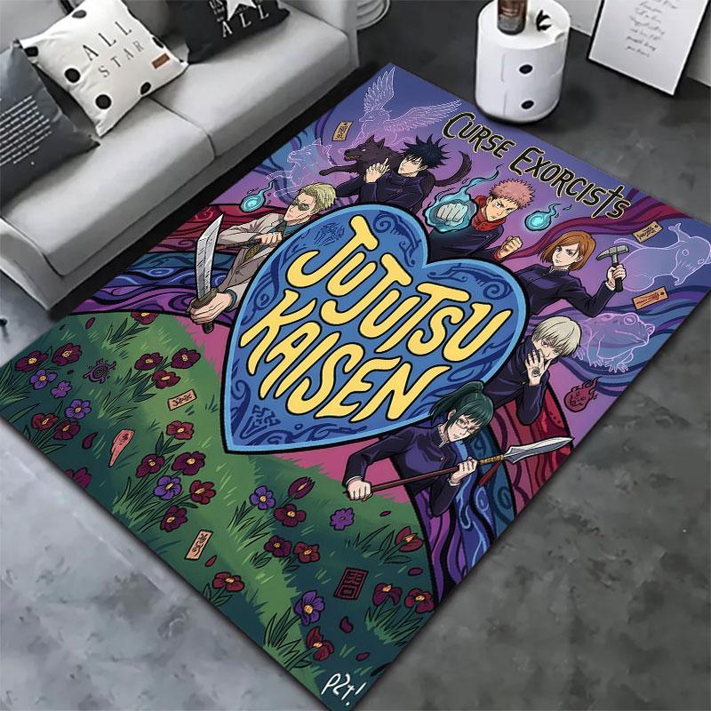 Jujutsu Kaisen Carpet Rug For Living Room Bedroom Home Sofa Decoration Kids Play Nonslip Floor Mat