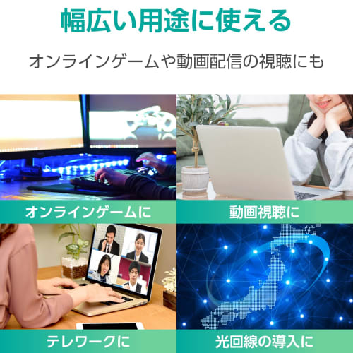 Elecom LAN Cable CAT7 2m 10Gbps Nail Break Prevention Mesh Cable White ECLD-TWSM/WH20