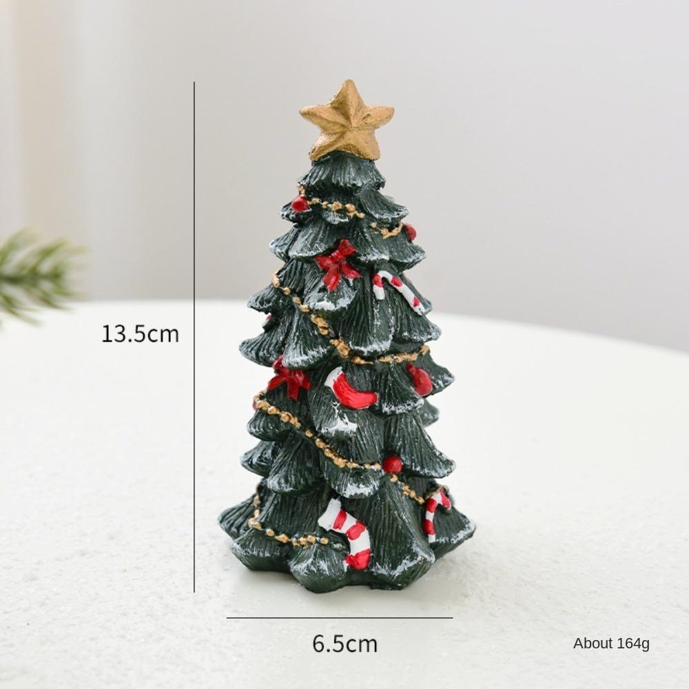 Mini Xmas Tree Ornaments Creative Floor Statues New Garden Sculptures Christmas Gift