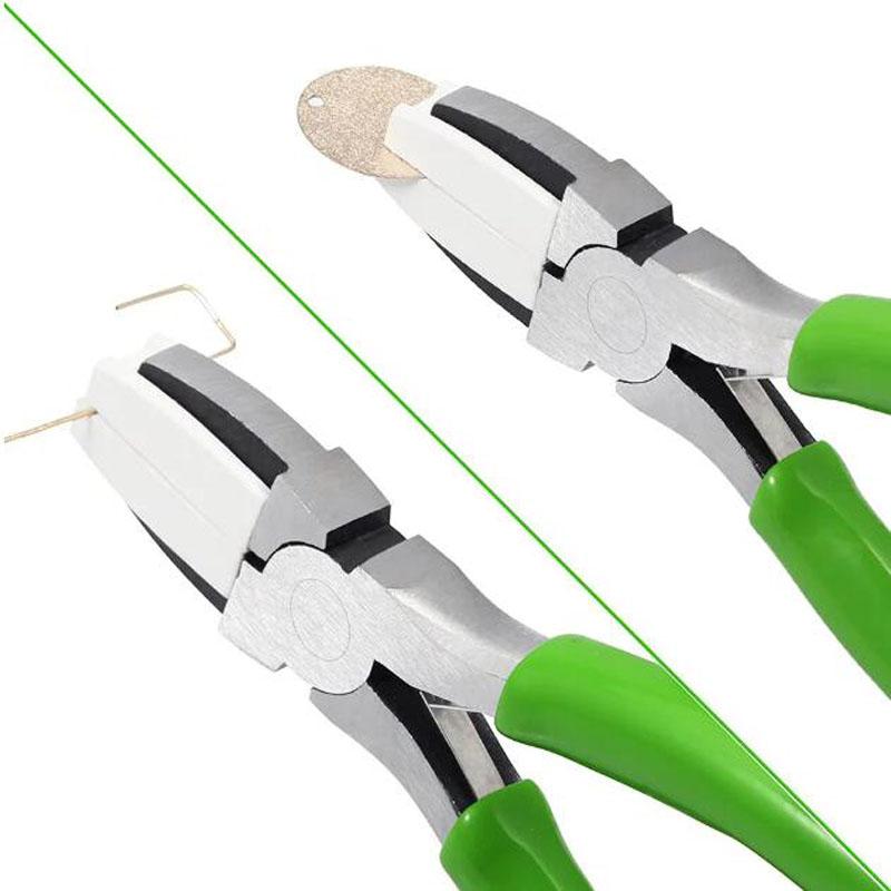 Nylon Nose Pliers Double Nylon Pliers Carbon Steel Jewelry Pliers DIY Tools for Beading Looping Shaping Wire Jewelry